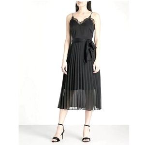 Sandro pleated black dress